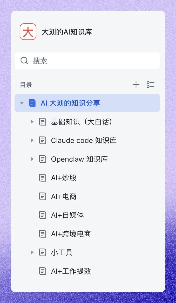知识库内部详细的目录分类结构