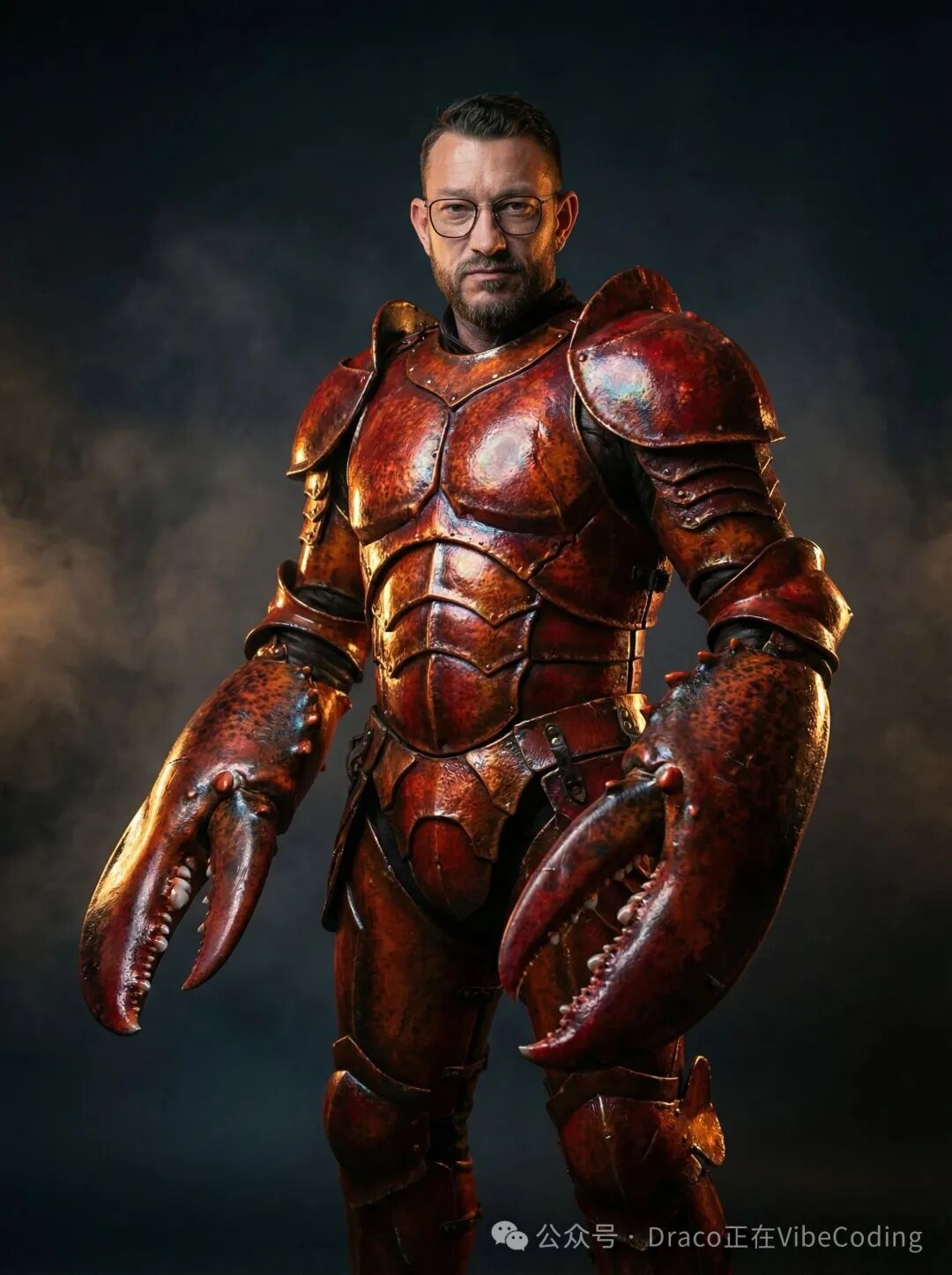 生成的龙虾战士AI图像