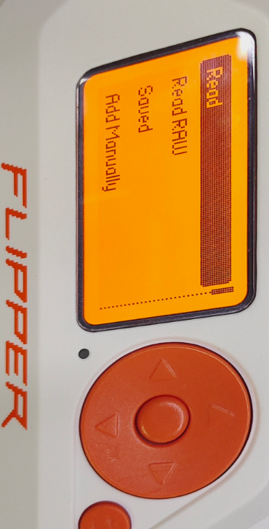 Flipper Zero Sub-GHz菜单，选中Read选项