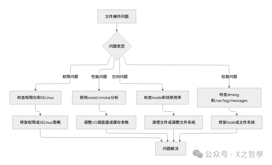 文件系统常见问题排查与解决流程图
