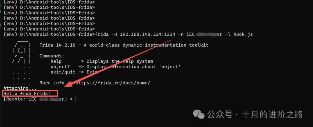 成功注入目标App