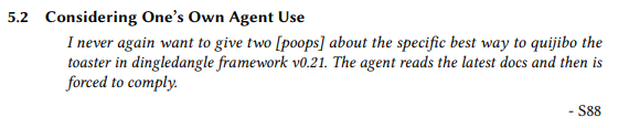 一段关于开发者希望AI处理框架细节的趣味引用截图