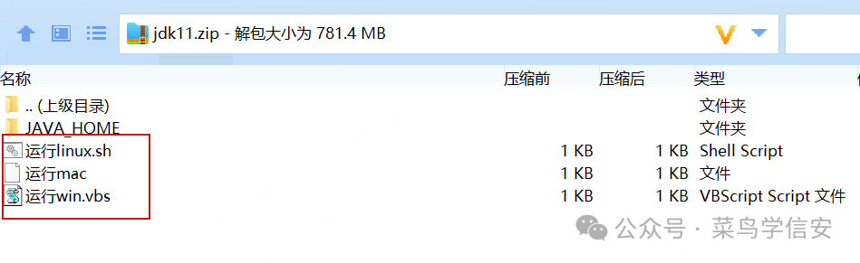 AppMessenger 附带的 JDK11 环境文件列表