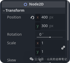 节点Transform中的Position属性