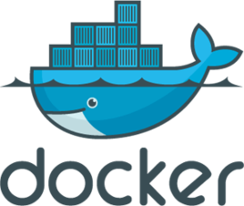 Docker 鲸鱼载着集装箱的标志