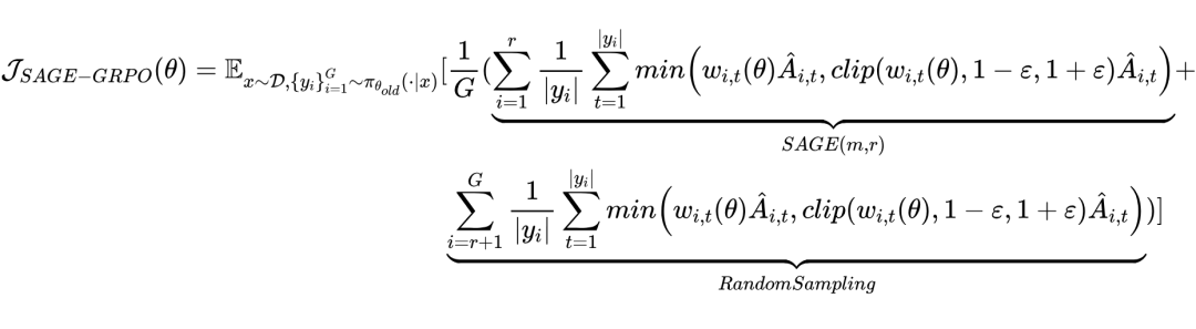 SAGE-GRPO目标函数