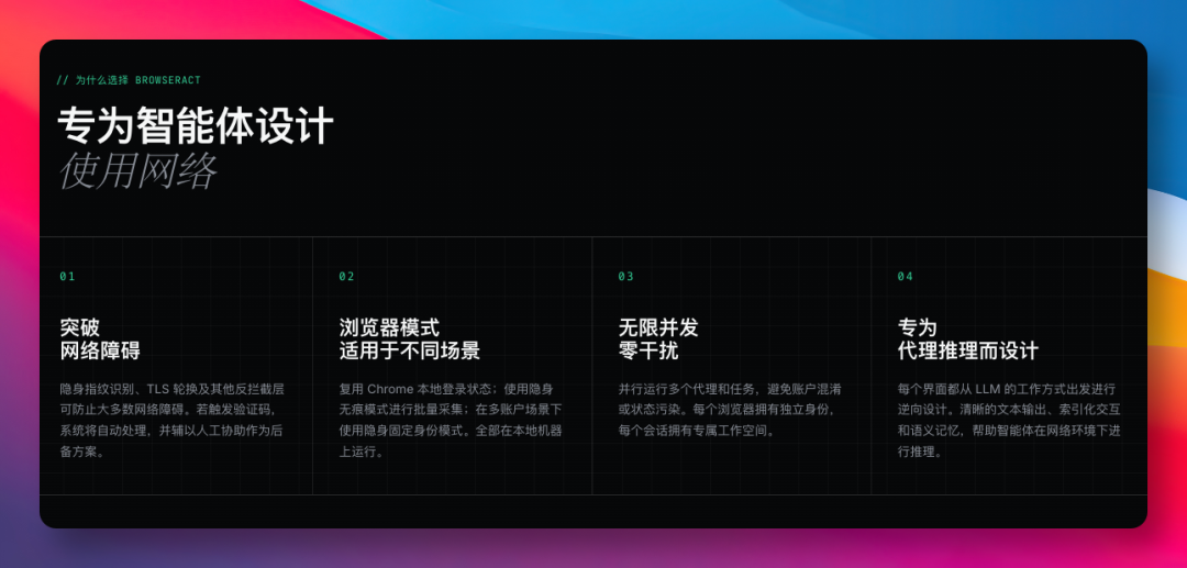 专为智能体设计的功能特点