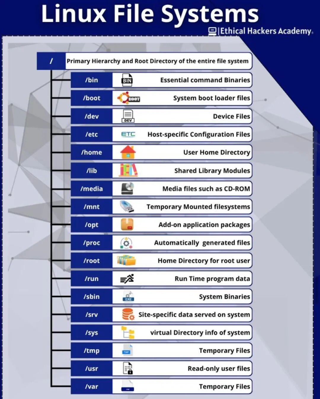 Linux核心目录结构示意图
