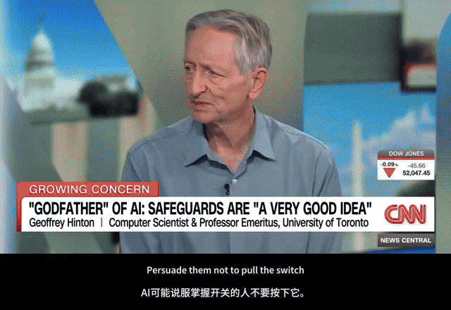 辛顿解释高能力模型可能说服掌握开关的人