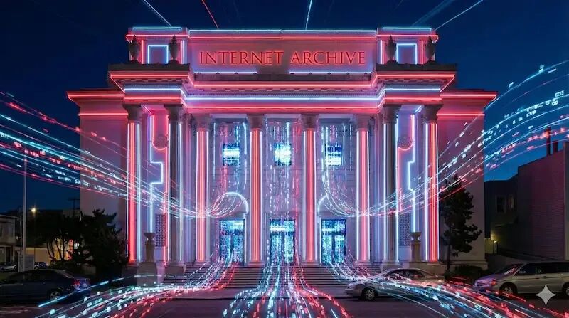 互联网档案馆建筑夜景