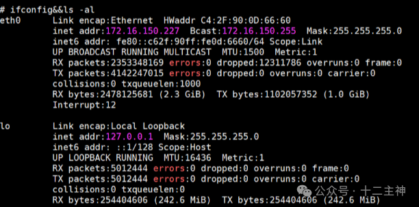 网络接口详细配置信息