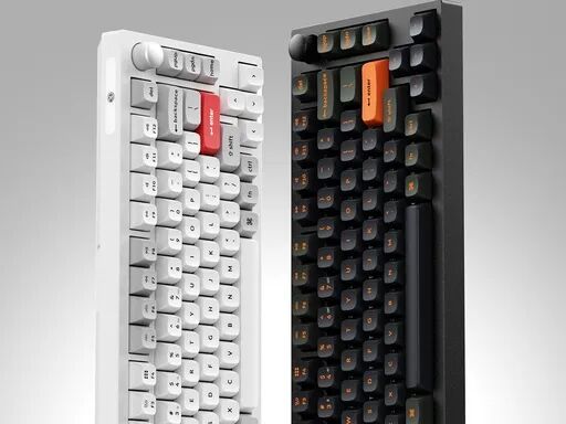 黑白双色紧凑布局机械键盘对比图
