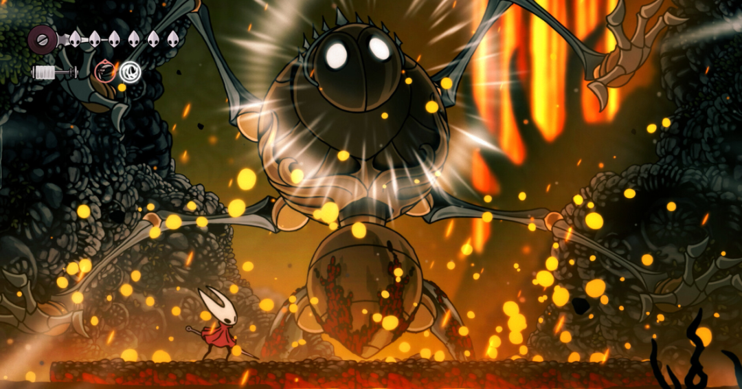 《空洞骑士》Boss战画面