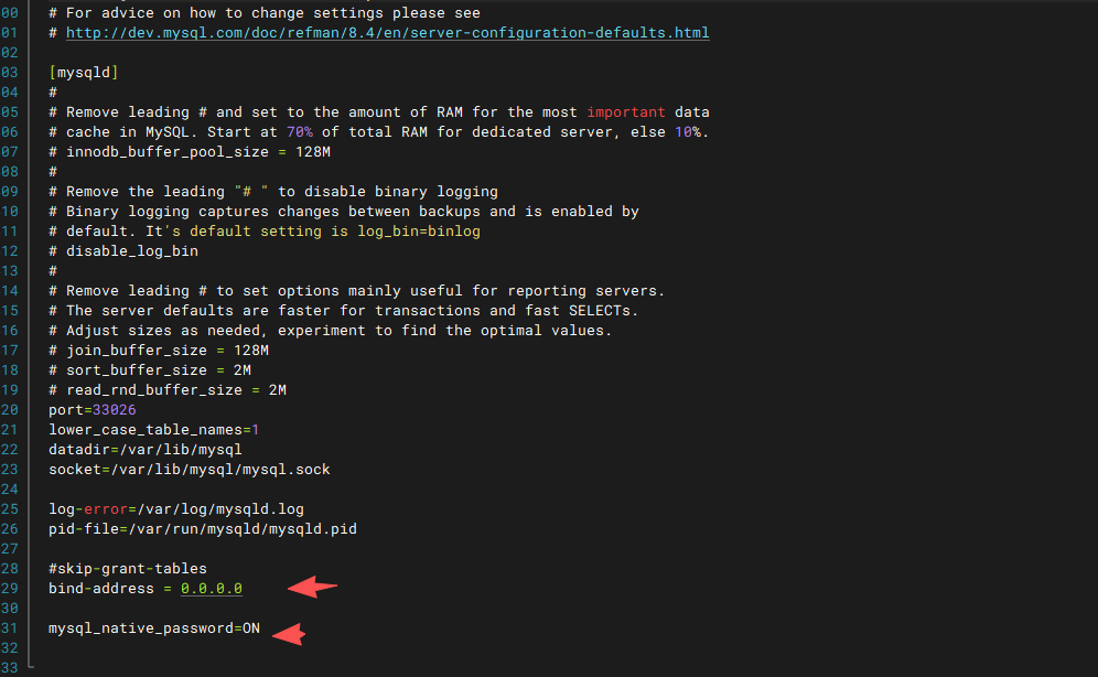 MySQL远程访问相关配置