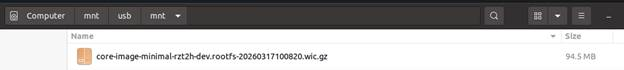 U盘目录下的 wic.gz 镜像文件