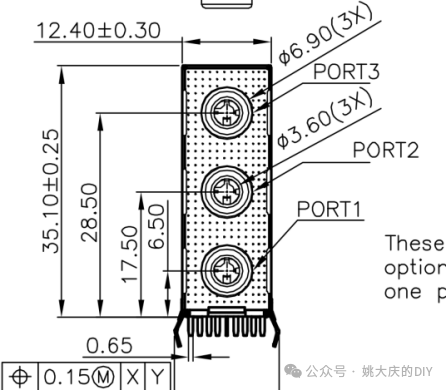 三联音频插座机械尺寸图