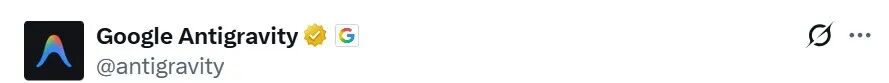 Google Antigravity 官方推文截图