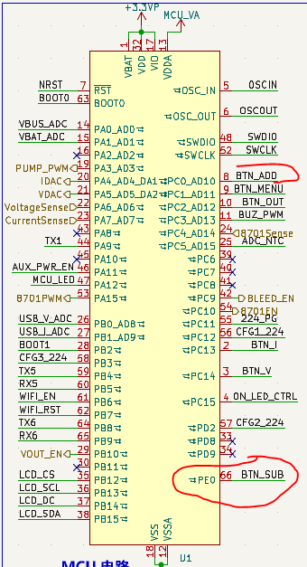 按键原理图示意