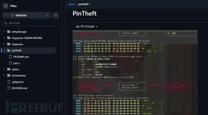 PinTheft内存页覆盖利用示例