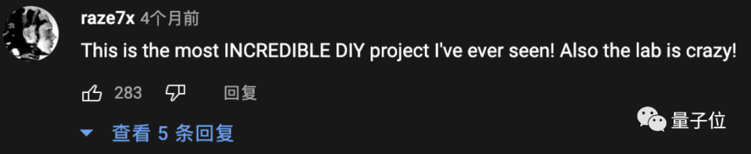 另一位网友的惊叹评论截图