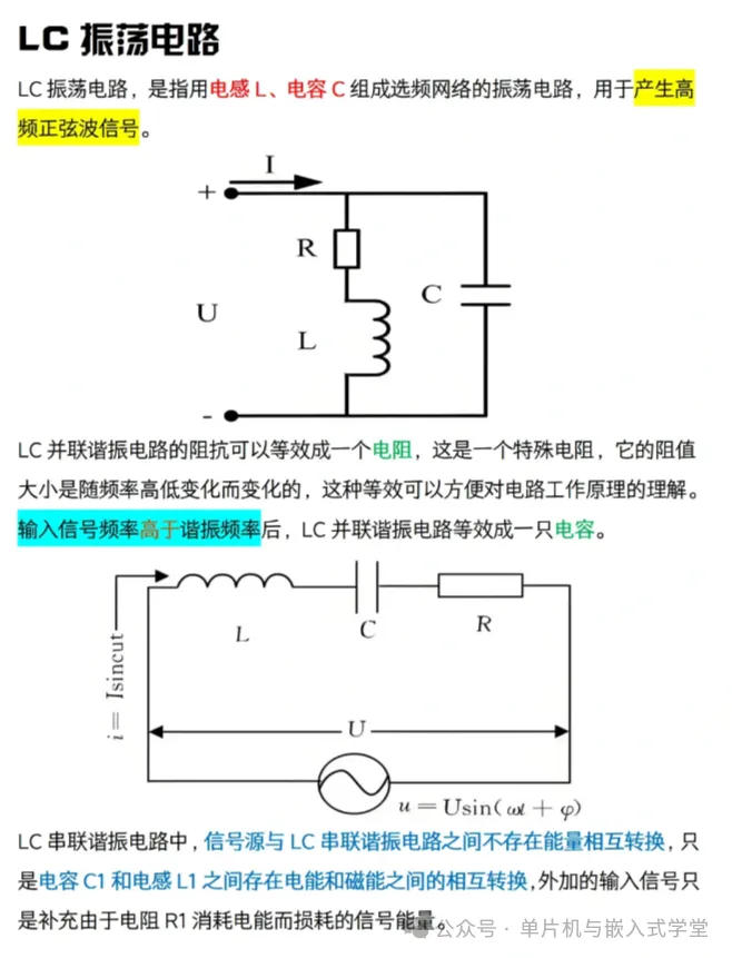 LC并联与串联谐振电路