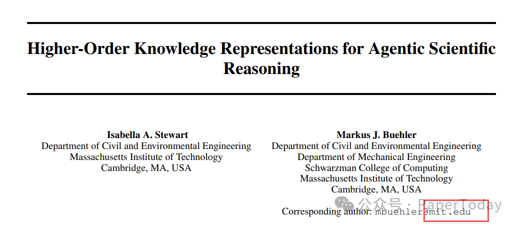 Higher-Order Knowledge Representations for Agentic Scientific Reasoning 论文标题幻灯片