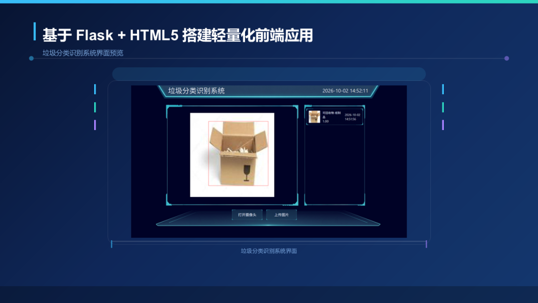 垃圾分类识别系统HTML5前端界面