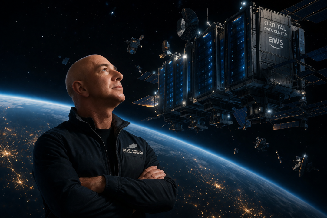 蓝色起源概念中的轨道数据中心