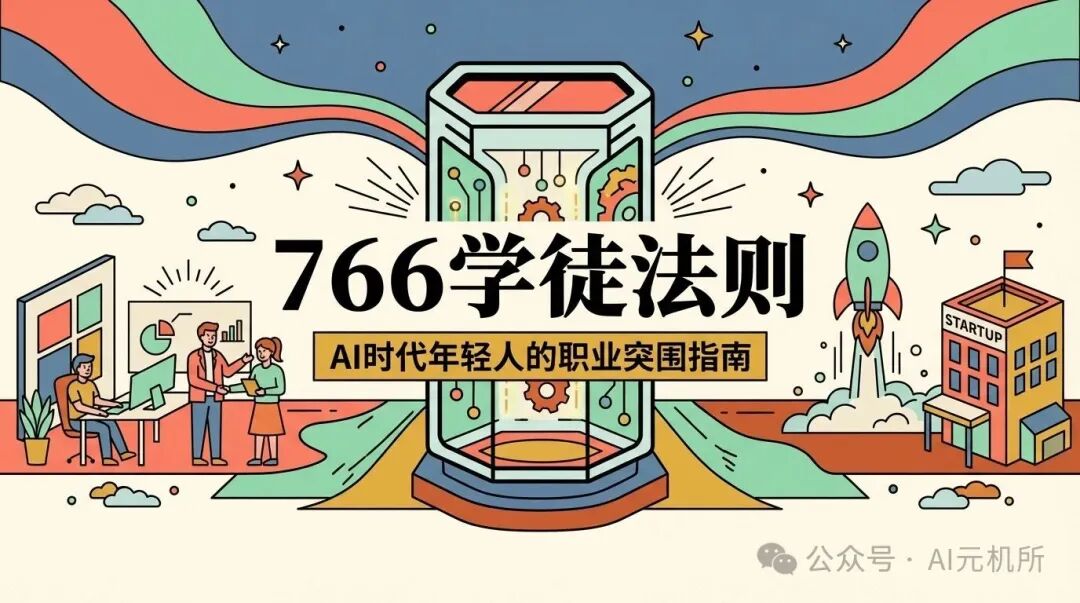 生成的PPT第一页插图：766学徒法则主题海报