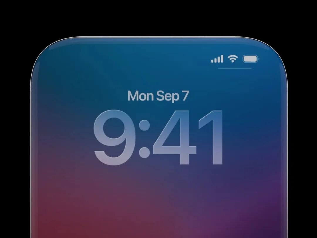 iPhone锁屏界面特写，时间9:41，日期Mon Sep 7
