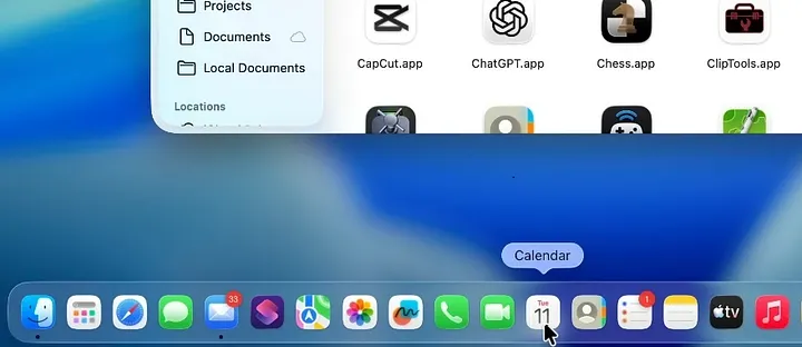 Dock上的动态日历图标