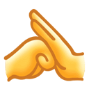 一个双手比心或祈祷的可爱手势表情