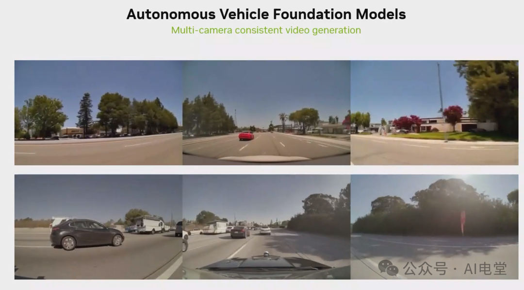自动驾驶基础模型多摄像头一致视频生成演示