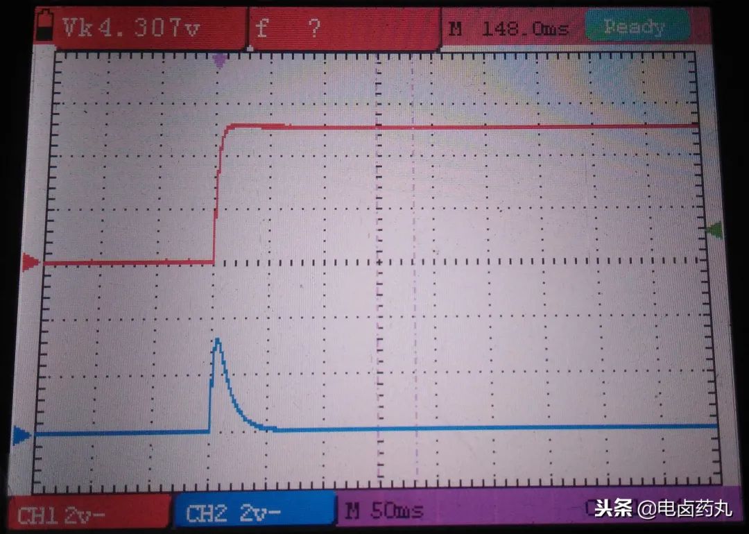 RC微分电路充电过程示波器波形