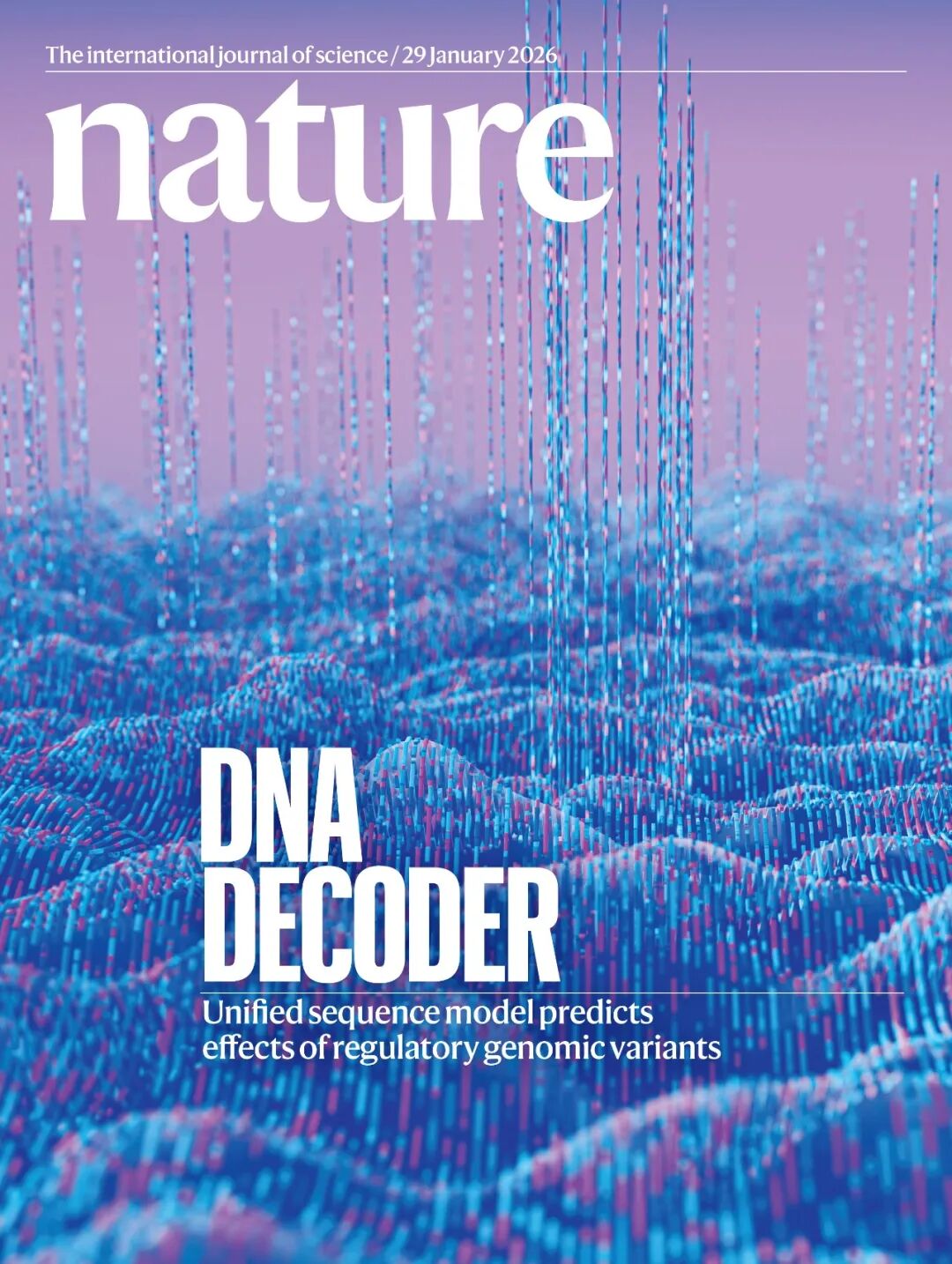 Nature杂志2026年1月29日封面：DNA DECODER