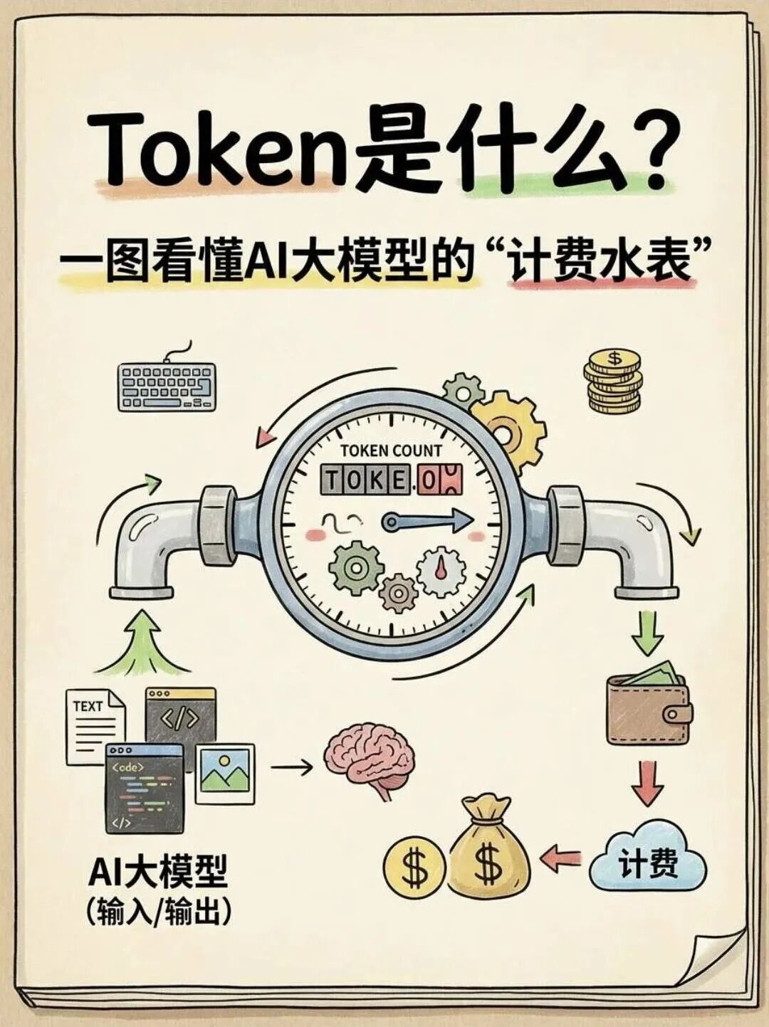 Token计费水表比喻图