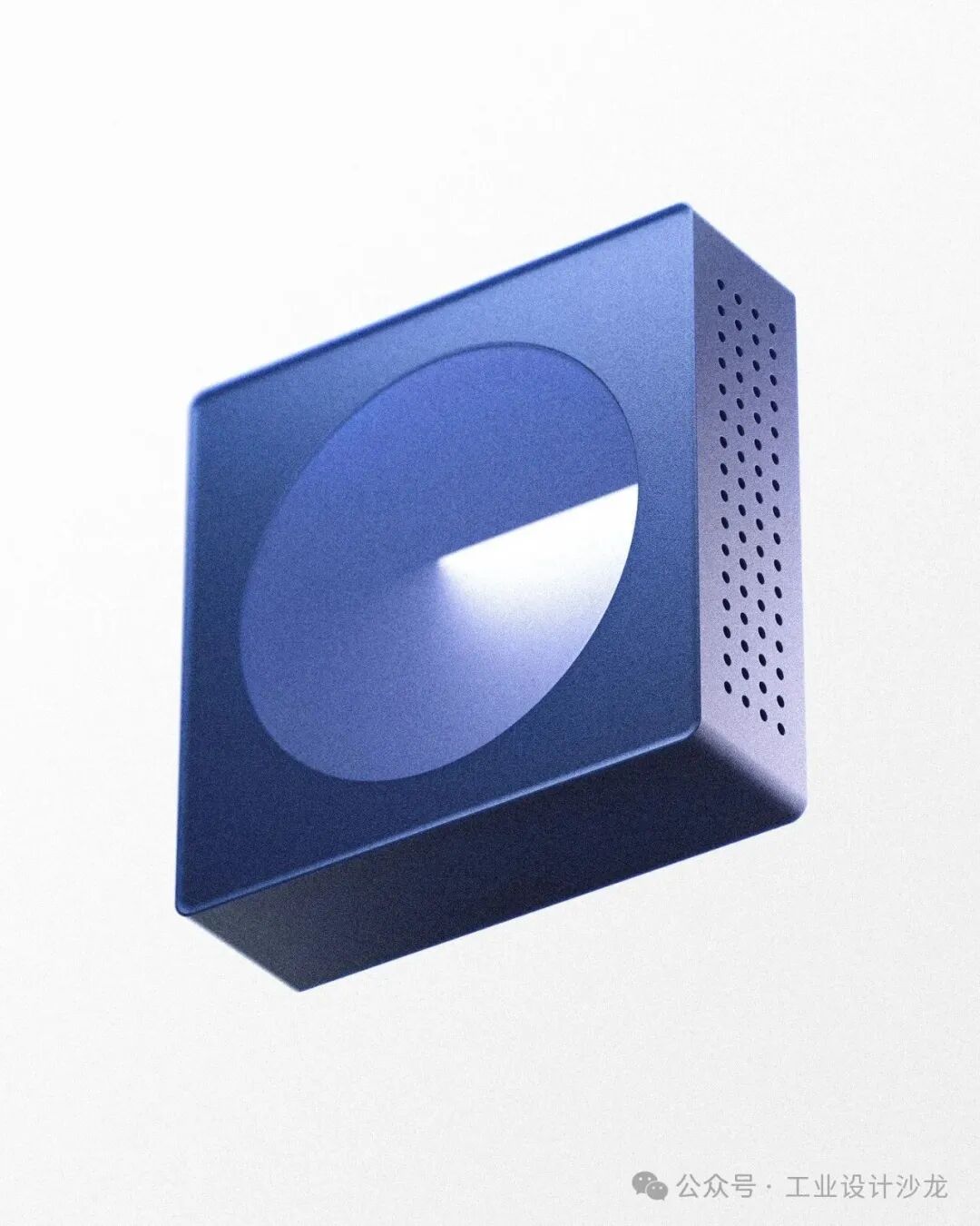 蓝紫色渐变立方体音箱