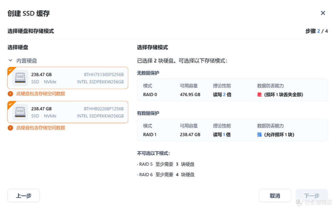 SSD缓存模式选择