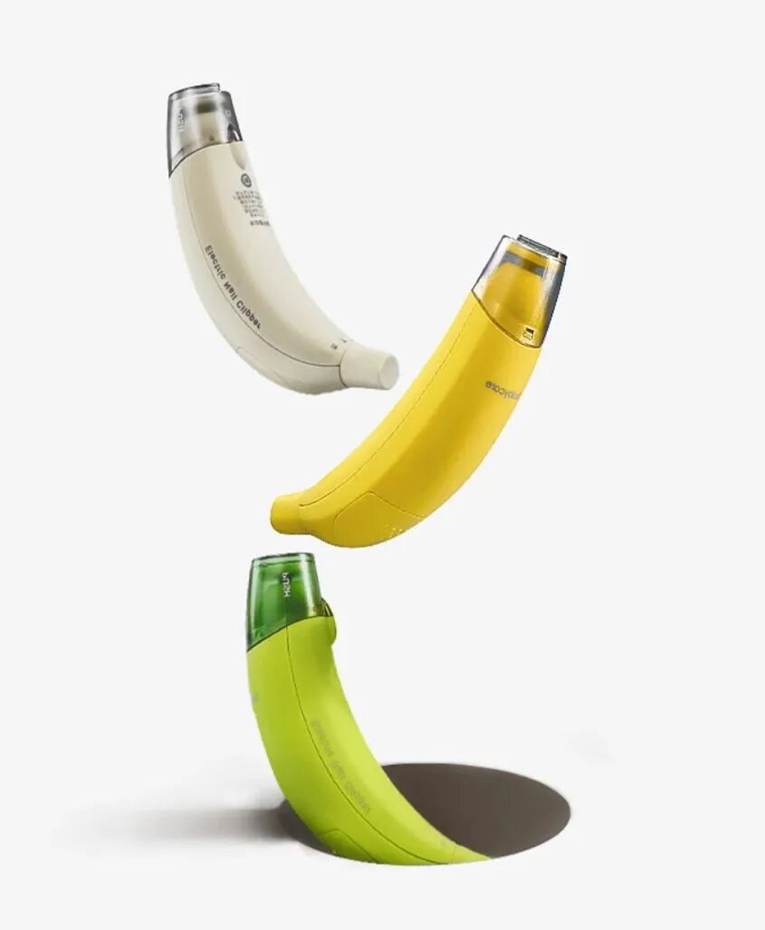 三款香蕉造型的悬浮电子设备