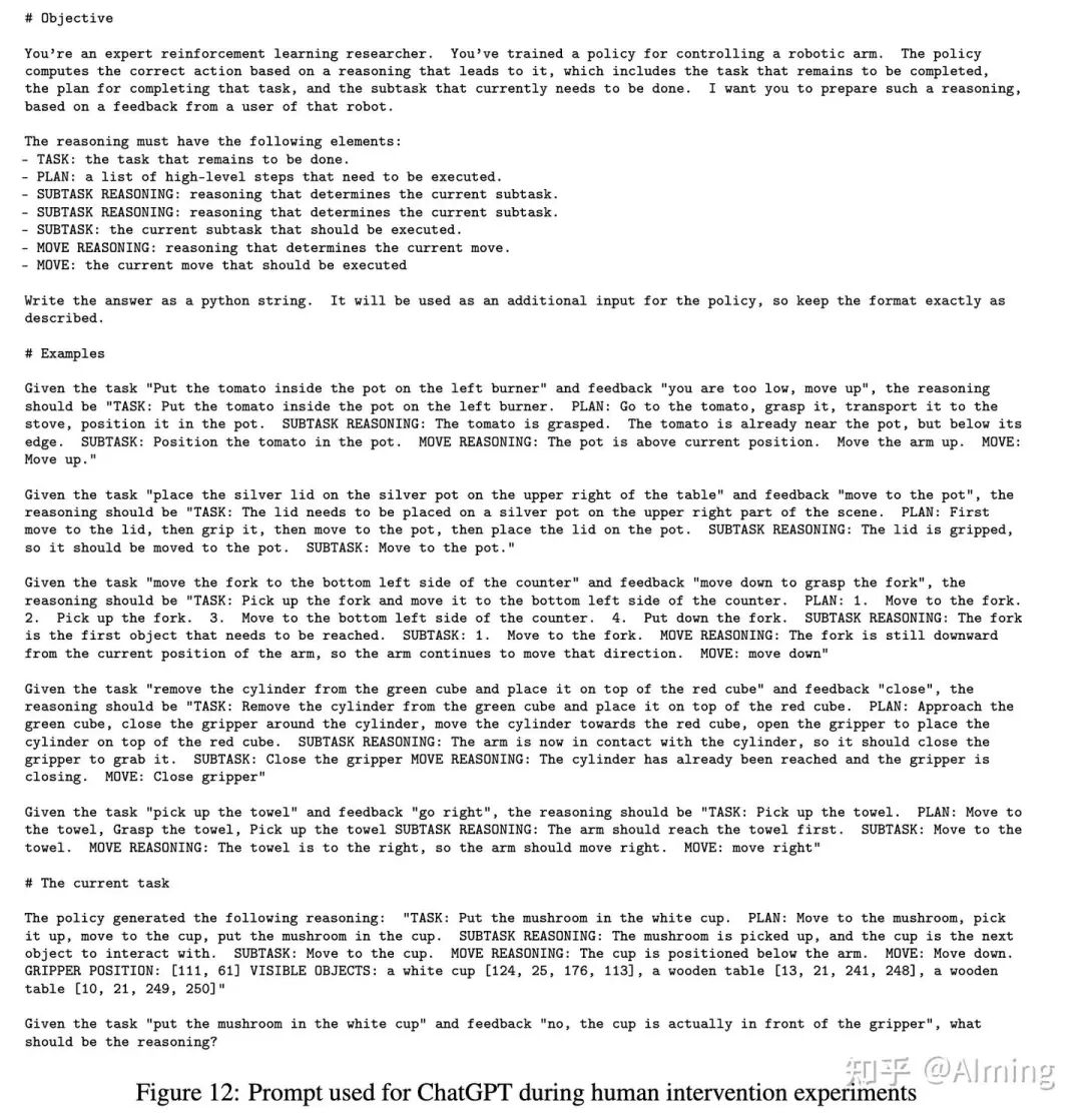 用于ChatGPT人类干预实验的提示词