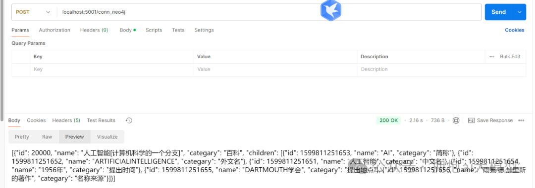 API返回的结构化Neo4j数据