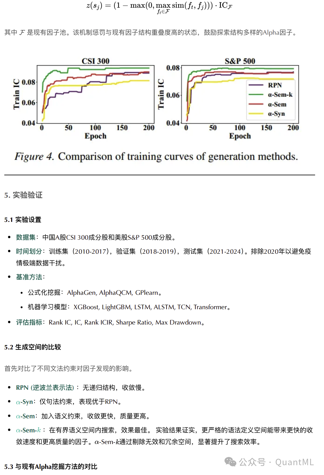 不同生成方法的训练曲线比较