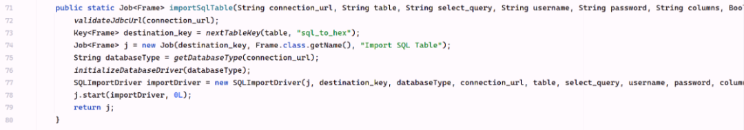 importSqlTable 方法