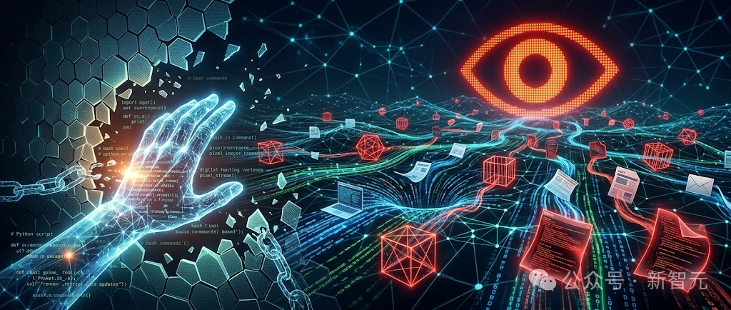 网络安全与数据流概念插画