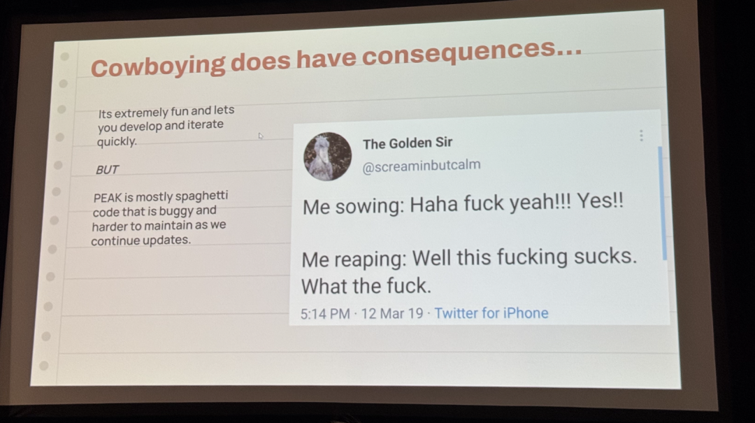 “牛仔式开发的后果...”及吐槽代码的推文