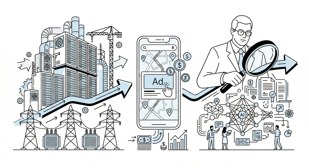 AI驱动广告与数据分析流程图