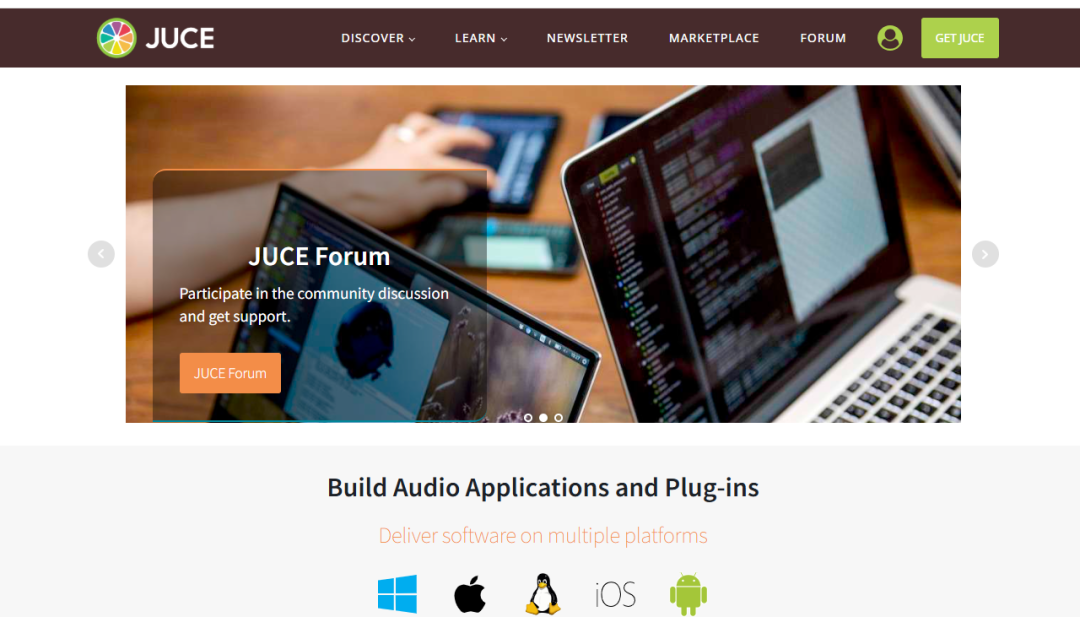 JUCE框架官方论坛页面截图