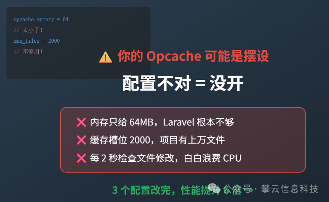 Opcache常见错误配置警示图