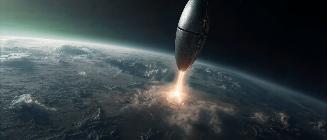 科幻剧集《Space Nation》太空船进入地球大气层剧照